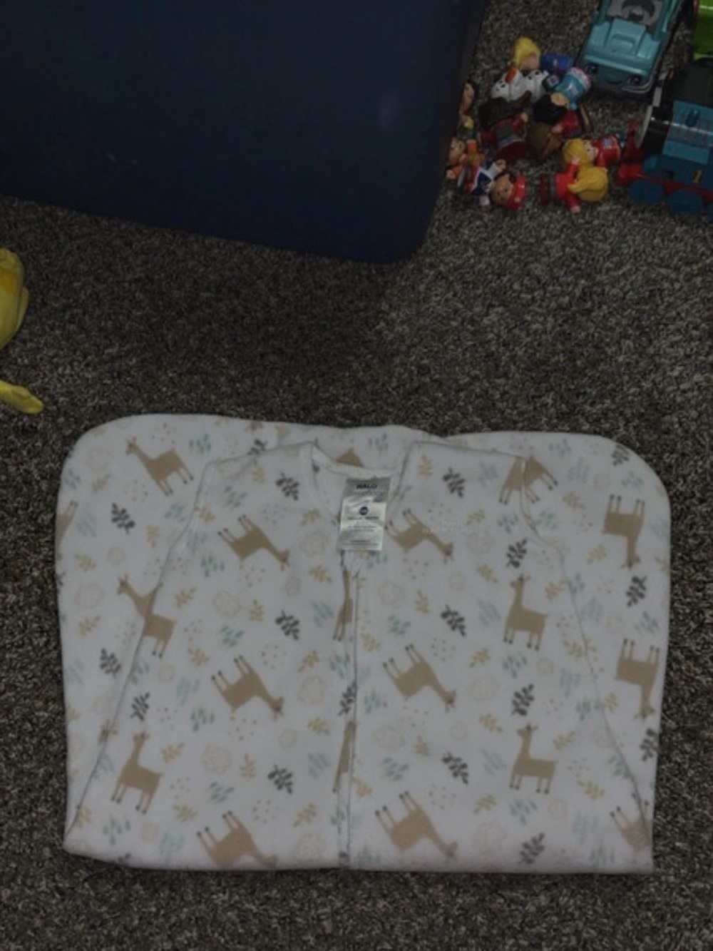 HALO SleepSack Swaddle in White with Tan Deer Print - Cozy Baby Pajamas